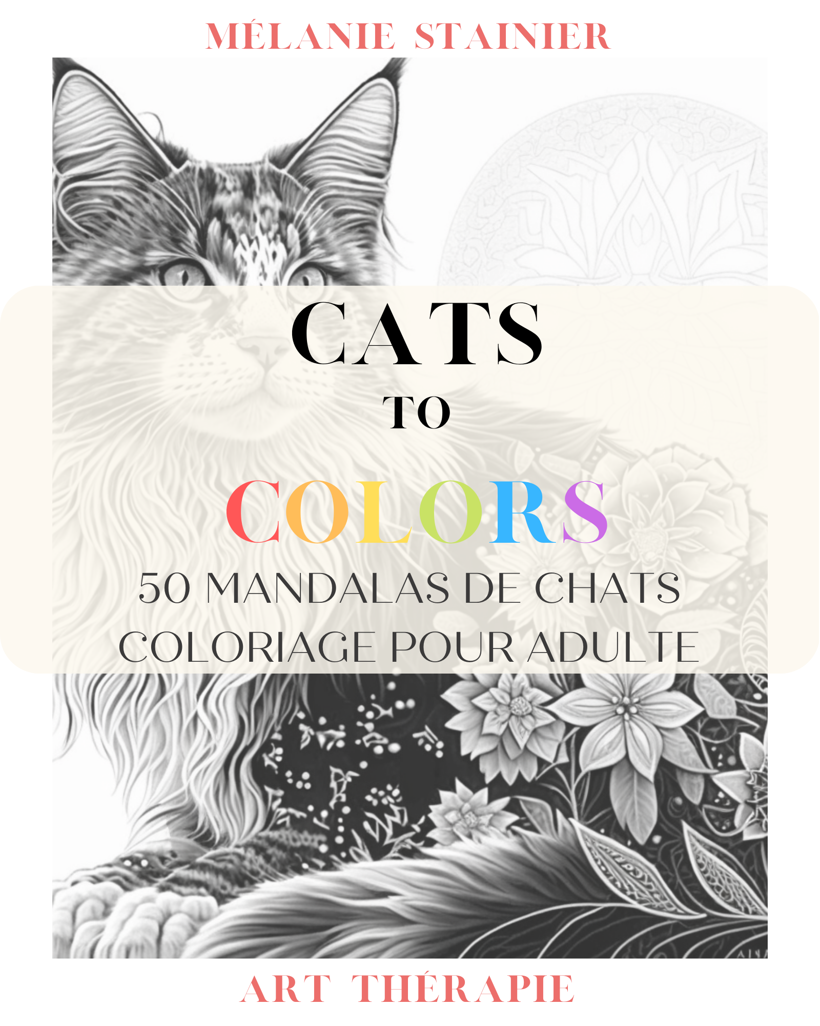 Mandalas à colorier : chats