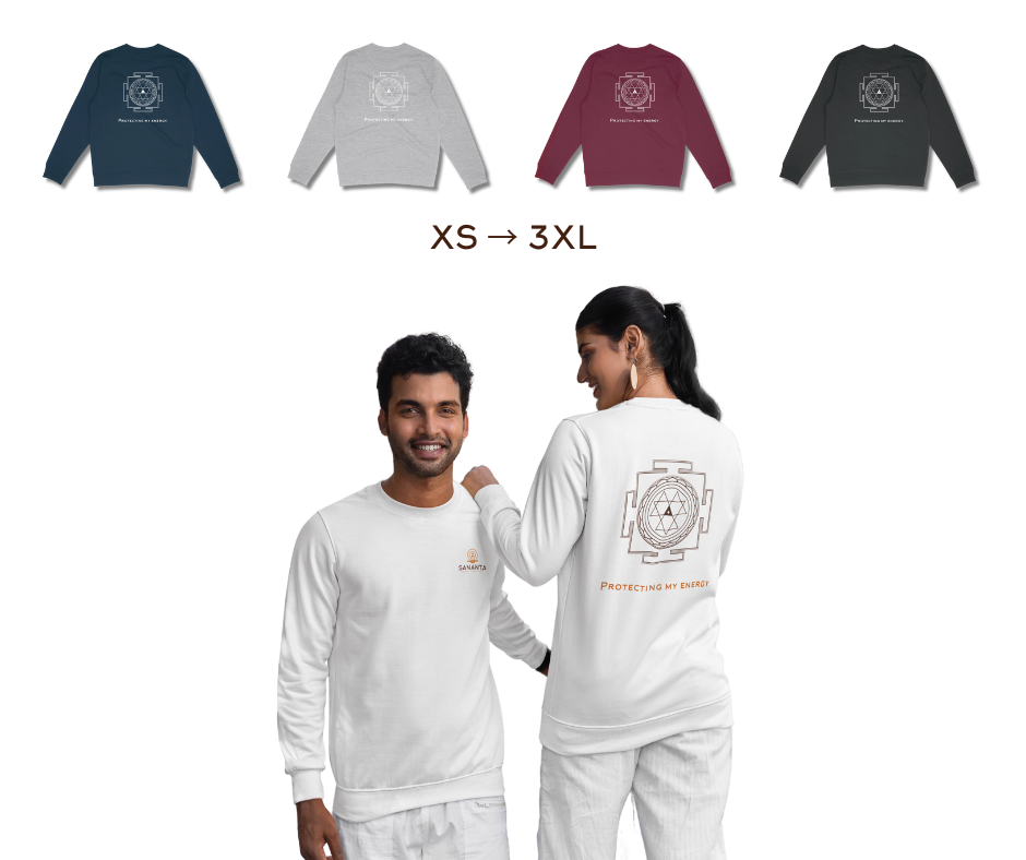 Vêtements spirituels unisexes avec symbole de protection énergétique Durga – disponibles en 5 couleurs, tailles XS à 3XL.
